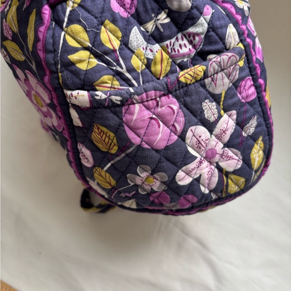 Floral Quilted Women's Bag - Purple and Yellow - Picture 5 of 9